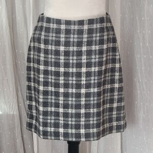 Ann Taylor 18"L wool plaid skirt, EUC